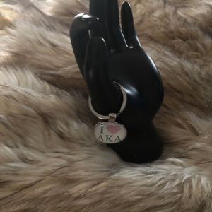 Alpha Kappa Alpha Glass Snapback Keychain